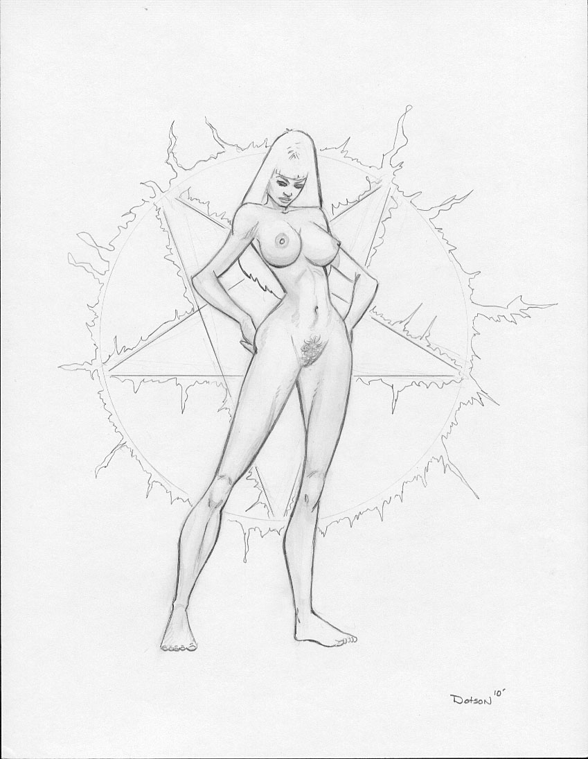 keith_dotson magik_(illyana_rasputin) marvel monochrome new_mutants nipples pussy x-men