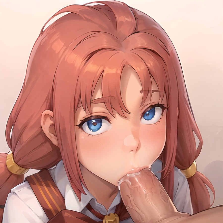 1girls, ai generated, blowjob, blue eyes, blush, cum, cum in mouth, everlasting summer, female, lips, male, open eyes, penis, penis in mouth, red hair, stable diffusion, sucking, sucking penis, twintails, ulyana (everlasting summer), veiny penis, white body