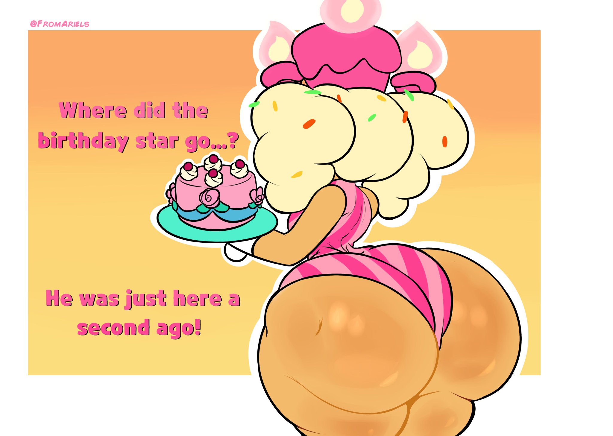ass, ass focus, birthday cake cookie, cookie run, fromariels, tagme