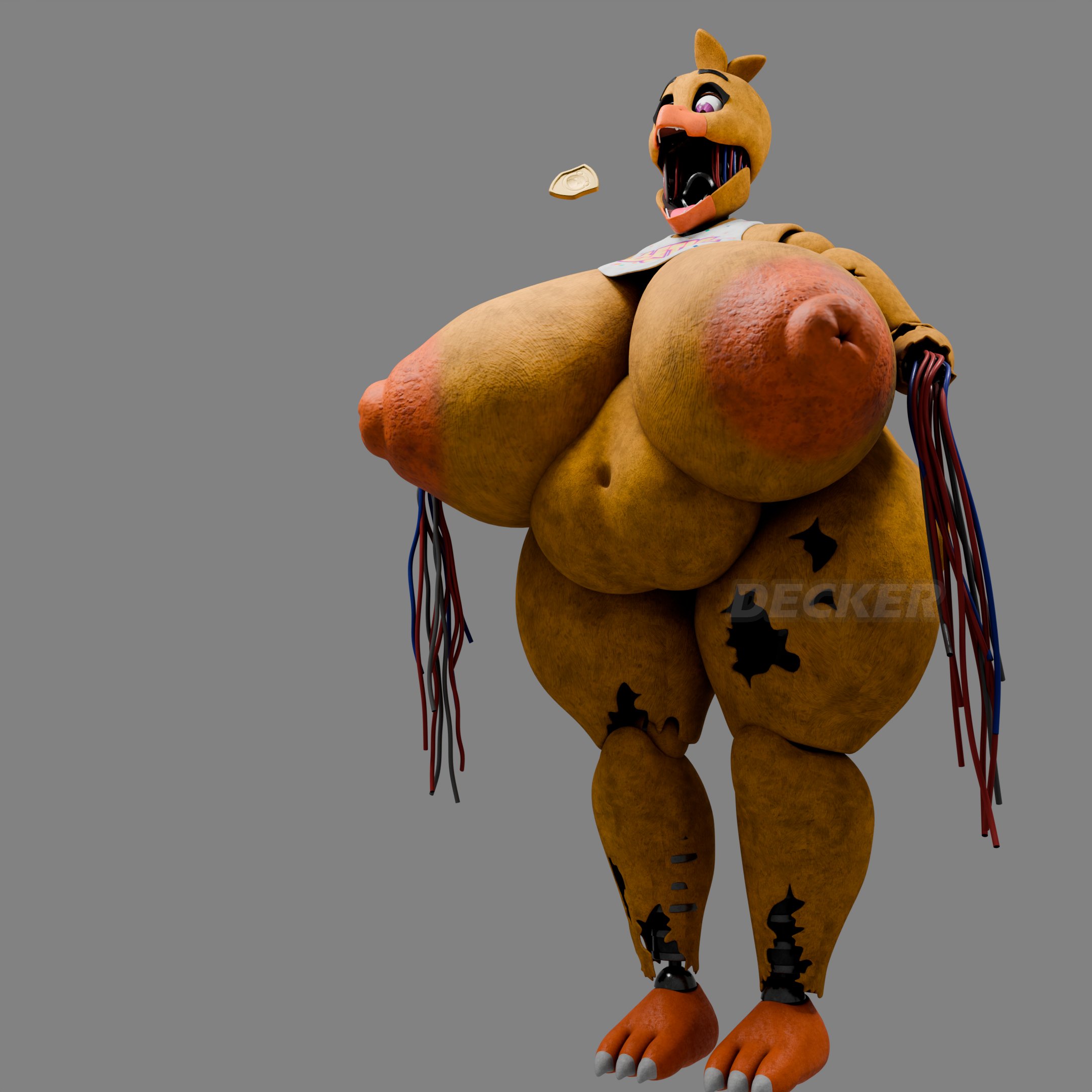 belly, big belly, big breasts, breasts, burp, burping, burping up object, death, deckersfm, digested, digested prey, digestion, expanded belly, fatal vore, female, female pred, five nights at freddy's, five nights at freddy's 2, growth, huge breasts, huge nipples, human, hyper, hyper breasts, hyper thighs, male death, nipples, pixelrepture, swallowing, thick thighs, vore, vore belly, withered chica, withered chica (octal)