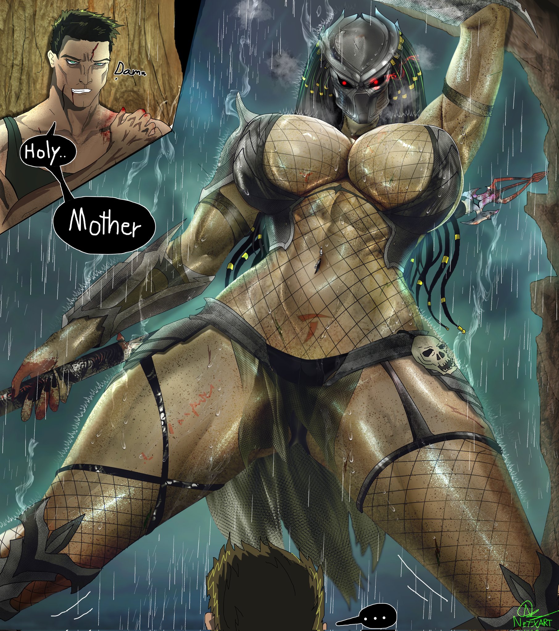 1girls, alien, alien girl, alien humanoid, big ass, big breasts, big thighs, breasts, creature, curvaceous, curvy, curvy figure, digital media (artwork), female, female yautja, giantess, hips, hourglass figure, huge ass, huge breasts, huge thighs, humanoid, large ass, large breasts, large thighs, legs, mature, mature female, monster, monster girl, mumomoxart, netxart, non-human, nonhuman, predator (franchise), slim waist, tall, tall female, thick, thick hips, thick legs, thick thighs, thighs, voluptuous, waist, wide hips, wide thighs, yautja