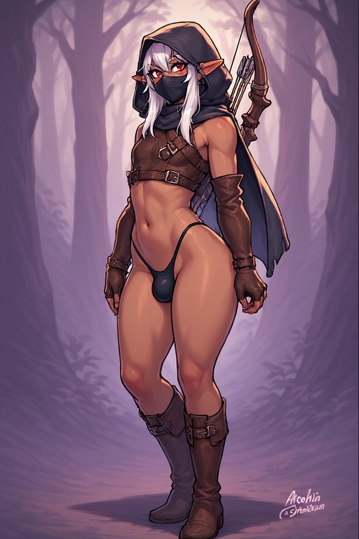 ai, ai art, ai assisted, ai generated, ai-created, boots, dark-skinned femboy, dark-skinned male, dark-skinned sissy, dick girl, elf, elf ears, elf femboy, elf male, fantasy, female, femboy, femboy only, femboysub, forest, girldick, hood, long hair, male, mask, masked male, penis, perchance ai, petite body, petite femboy, petite male, red eyes, short shirt, sissy, slim body, thicc femboy, thong, tiny dick, tiny penis, white hair