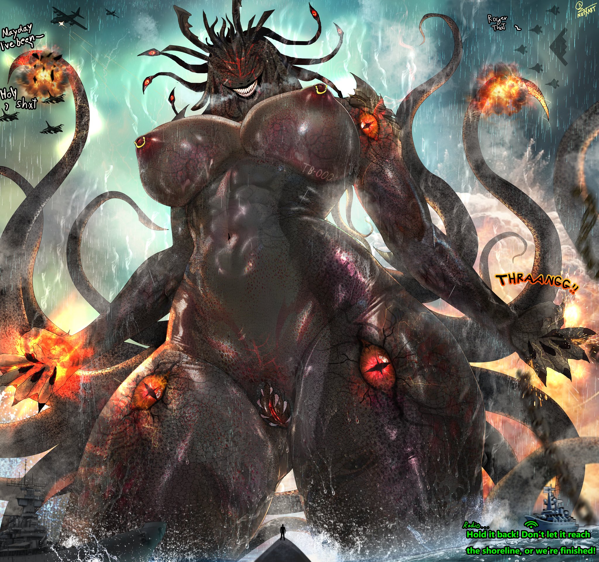 1girls, big ass, big breasts, big thighs, breasts, creature, curvaceous, curvy, curvy figure, daikaiju, digital media (artwork), female, giantess, hips, hourglass figure, huge ass, huge breasts, huge thighs, humanoid, kaiju, kraken, large ass, large breasts, large thighs, legs, macro, macro female, mature, mature female, monster, monster girl, mumomoxart, netxart, nightmare waifu, non-human, nonhuman, project kaiju, slim waist, tb-000 the kraken, thick, thick hips, thick legs, thick thighs, thighs, voluptuous, waist, wide hips, wide thighs