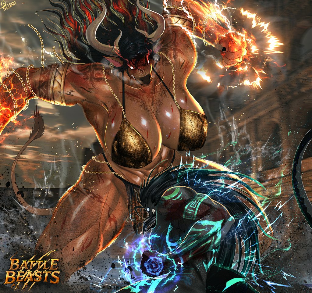 2girls, big ass, big breasts, big thighs, breasts, collaboration, creature, curvaceous, curvy, curvy figure, daikaiju, digital media (artwork), female, giantess, hips, hourglass figure, huge ass, huge breasts, huge thighs, humanoid, kaiju, large ass, large breasts, large thighs, legs, macro, macro female, mature, mature female, monster, monster girl, mumomoxart, netxart, non-human, nonhuman, slim waist, thick, thick hips, thick legs, thick thighs, thighs, voluptuous, waist, wide hips, wide thighs, zyndet firefly