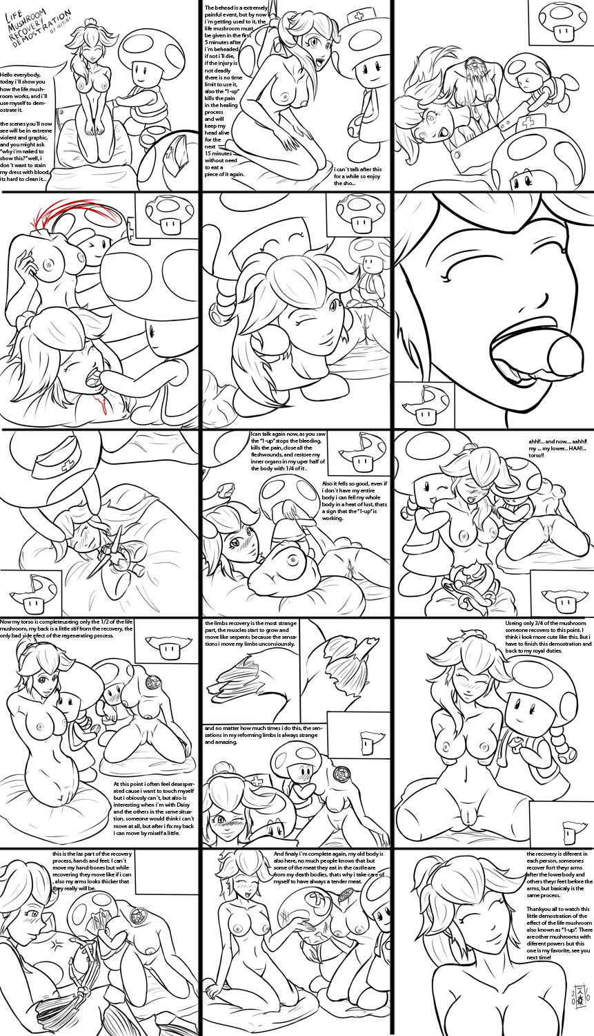 amputee consensual_decapitation decapitation guro headless imminent_decapitation mario_(series) mushroom nintendo princess_peach super_mario_bros. tagme tanoshyht toad_(mario) toadette