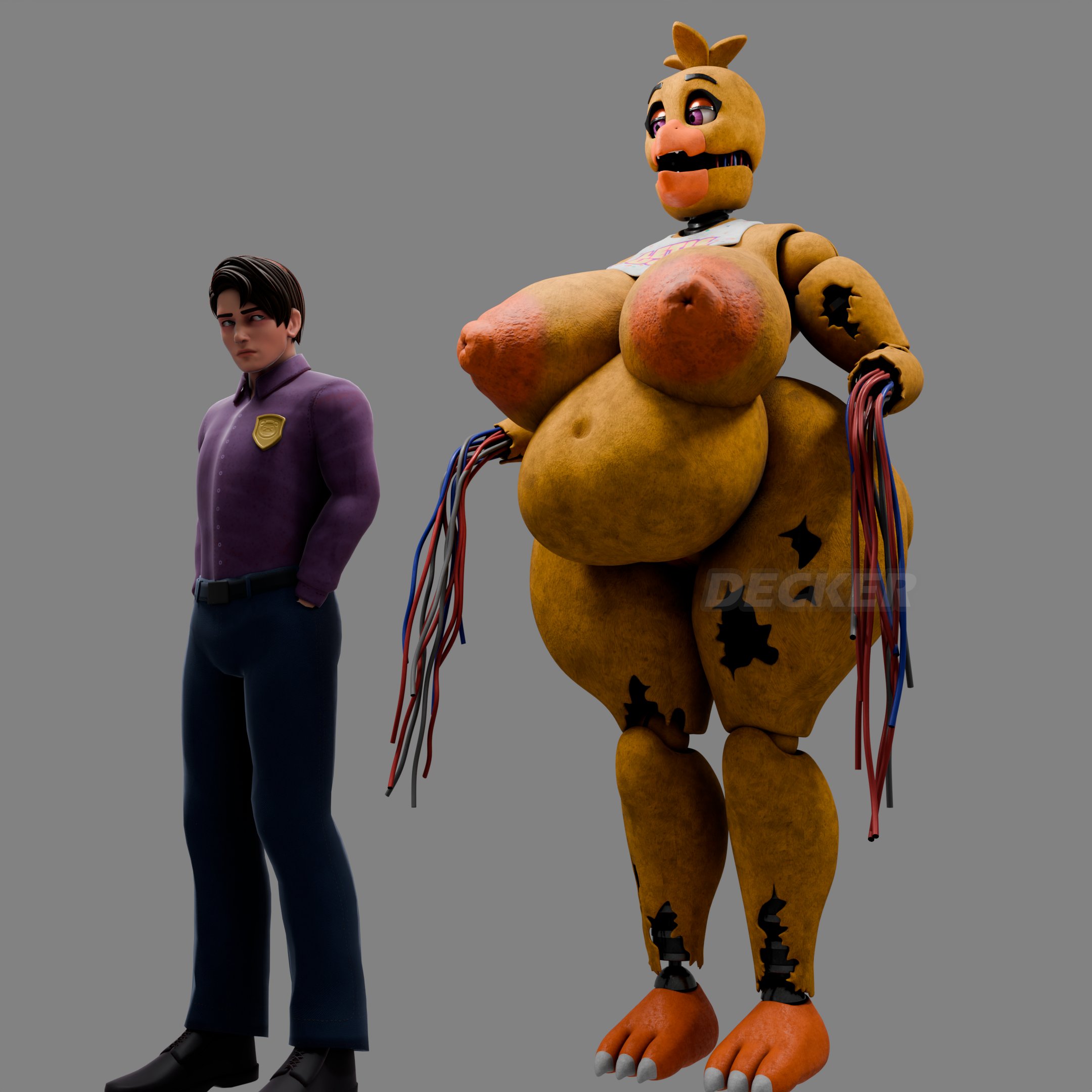 belly, big belly, big breasts, breasts, deckersfm, female, female pred, five nights at freddy's, five nights at freddy's 2, huge breasts, huge nipples, human, hyper, hyper breasts, hyper thighs, michael afton, nipples, pixelrepture, swallowing, thick thighs, vore, vore belly, withered chica, withered chica (octal)