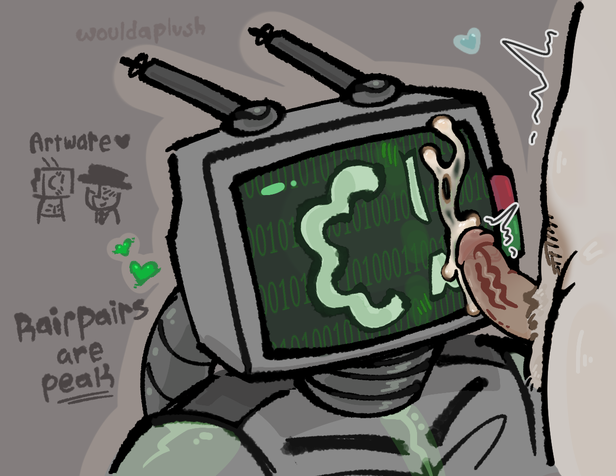 2boys, artful (die of death), artist name, badware (die of death), cum, cum on face, cum on screen, die of death (roblox), gay, male, penis, roblox, roblox game, robloxian, robot, screen face, self upload, tagme, wouldaplush