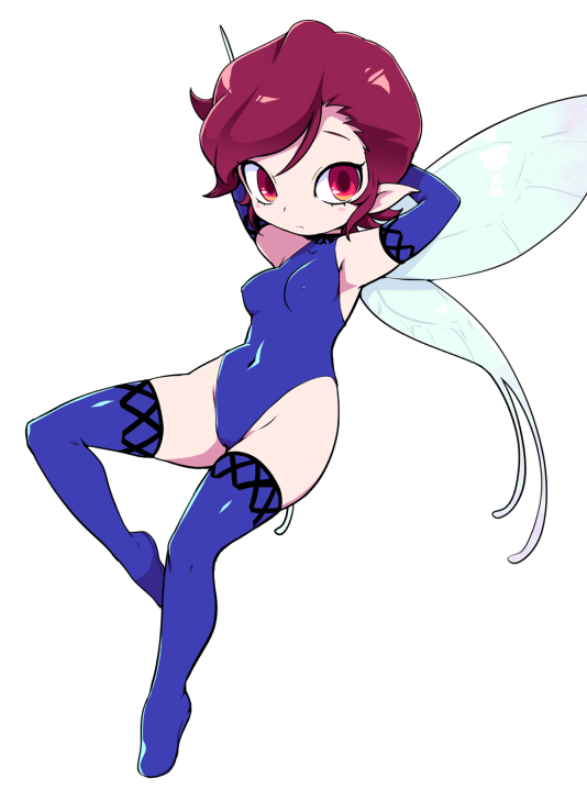 1girls 2020s 2022 atlus blue_clothing blue_latex blue_legwear blue_leotard blue_swimsuit blue_thighhighs breasts cameltoe closed_mouth clothing elbow_gloves eyes fairy fairy_wings female female_focus female_only flying gloves hair hands_behind_head humanoid jpeg latex latex_clothing latex_gloves latex_leotard latex_stockings leotard long_gloves navel_line nipple_bulge nollety open_eyes pixie_(megami_tensei) red_eyes red_hair rubber rubber_clothing shin_megami_tensei shiny_clothes short_hair solo spread_legs stockings swimsuit thighhighs waiting white_background wide_hips wings