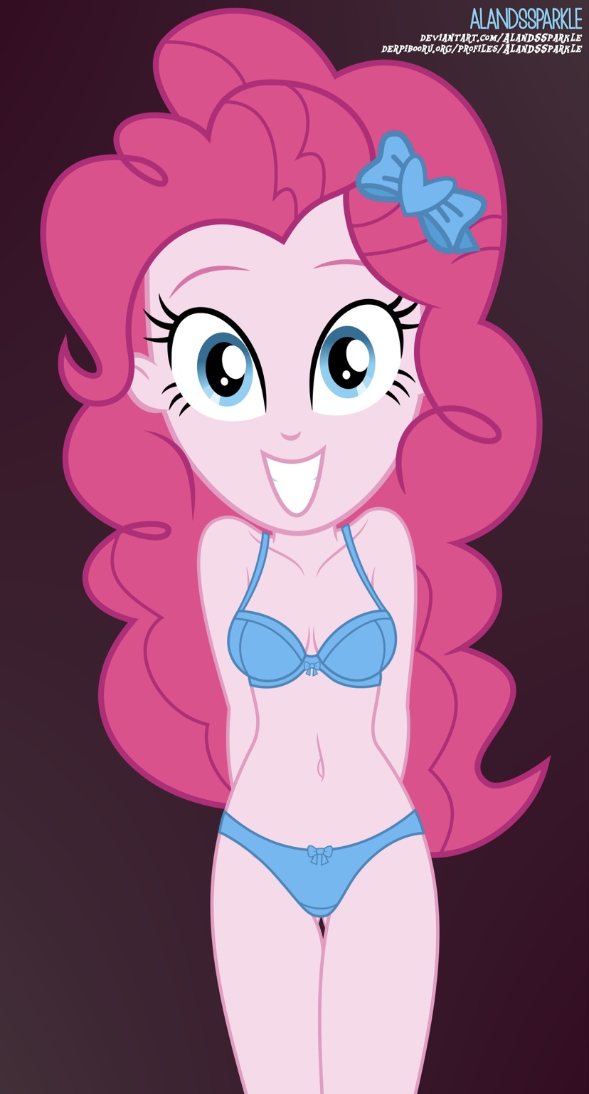 1girls 2020s 2023 accurate_art_style alandssparkle belly_button bow_in_hair bra breasts equestria_girls female female_only friendship_is_magic hasbro looking_at_viewer mild_tomboy my_little_pony navel panties pink_hair pinkie_pie_(eg) smile solo solo_female teenage_girl teenager western_art western_cartoon