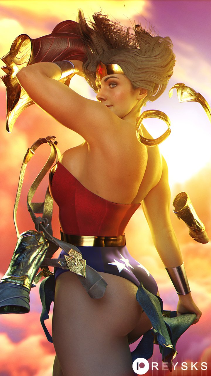 1girls 3d 3d_(artwork) abs amazon amazonian ass big_ass big_breasts black_hair blue_eyes breasts brown_hair cleavage dc dc_comics deep_cleavage diana_prince female female_only injustice_2 large_breasts lipstick looking_at_viewer muscular muscular_female netherrealm_studios rysketches solo superheroine thick_thighs wonder_woman wonder_woman_(injustice) wonder_woman_(series)