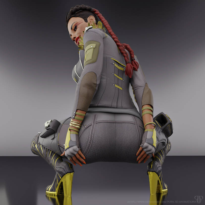 3d amanda_sparkle apex_legends ass braid brazilian clothed dat_ass female female_focus female_only grabbing_ass grabbing_own_ass high_heels image loba_(apex_legends) looking_at_viewer popa_3d_animations solo solo_female squatting