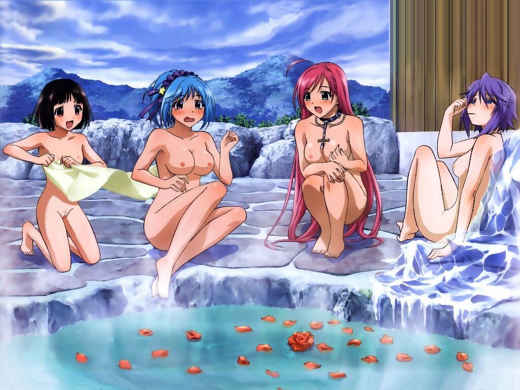 akashiya_moka blue_eyes blue_hair brown_hair female female_only green_eyes kurono_kurumu multiple_girls nude nude_filter photoshop pink_eyes pink_hair purple_eyes purple_hair rosario+vampire sendo_yukari shirayuki_mizore undressing zenra