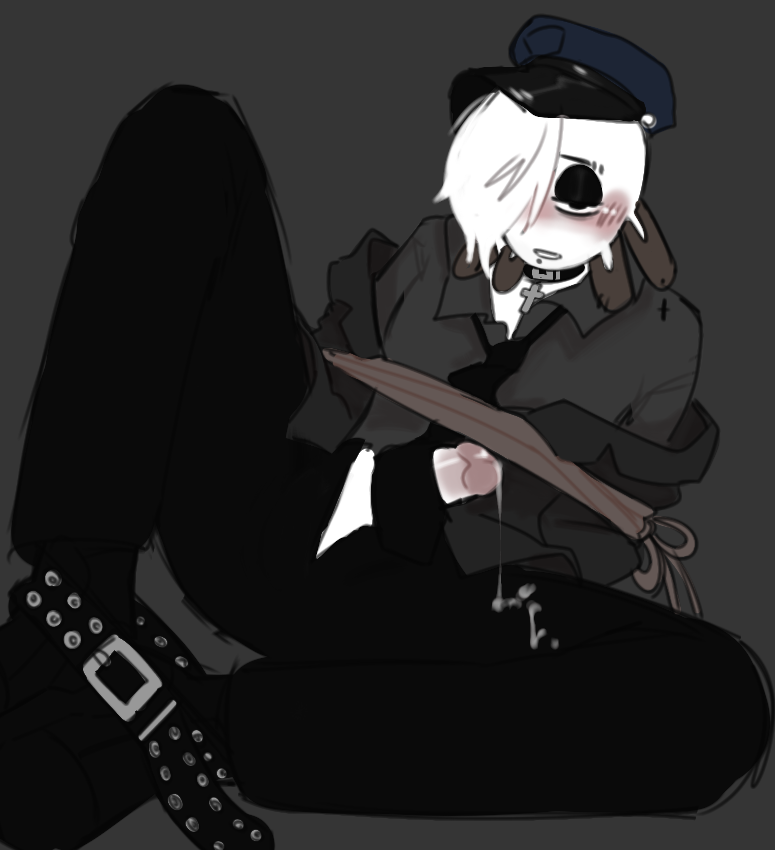 cum edgyblackcat latte_(sirfluff) police police_officer restrained sir_fluff twink