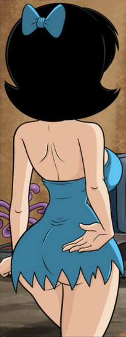 1girls ass betty_rubble big_tits black_hair hanna-barbera milf solo tagme the_flintstones