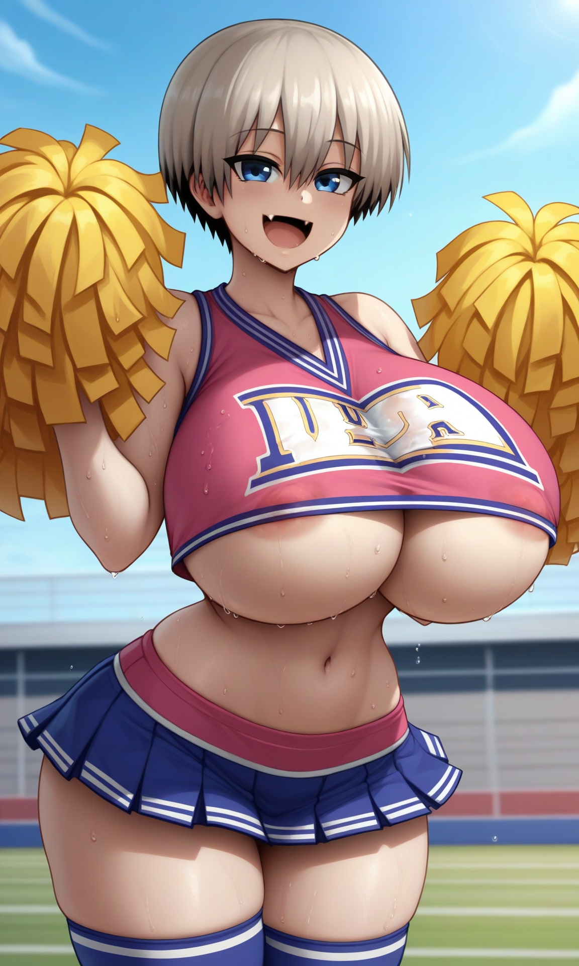 1girls, ai generated, big breasts, breasts, female, female only, milkersenjoyer, solo, solo female, uzaki hana, uzaki-chan wa asobitai!