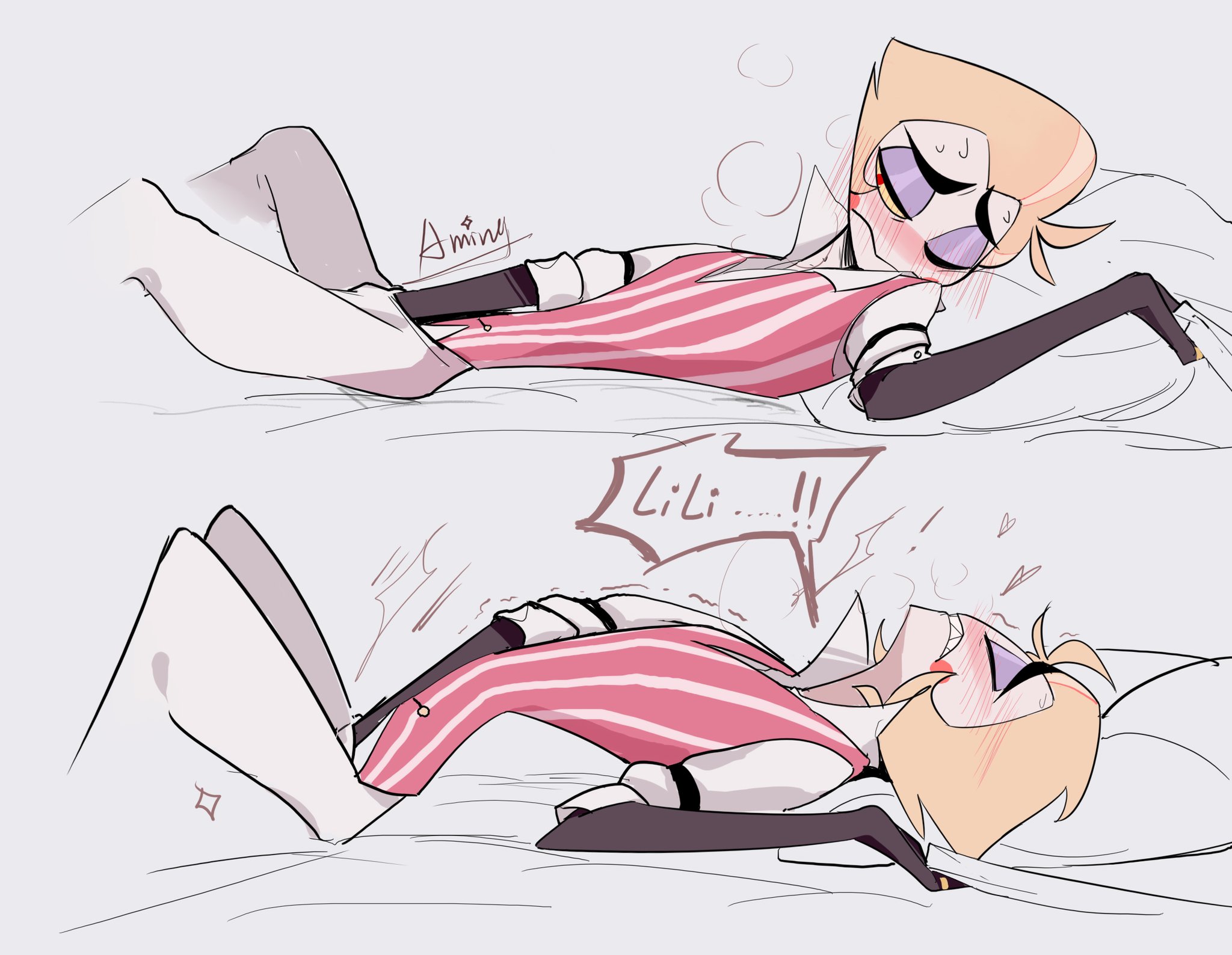 hazbin hotel, lucifer morningstar (hazbin hotel), male, male masturbation, masturbation, solo male, tagme