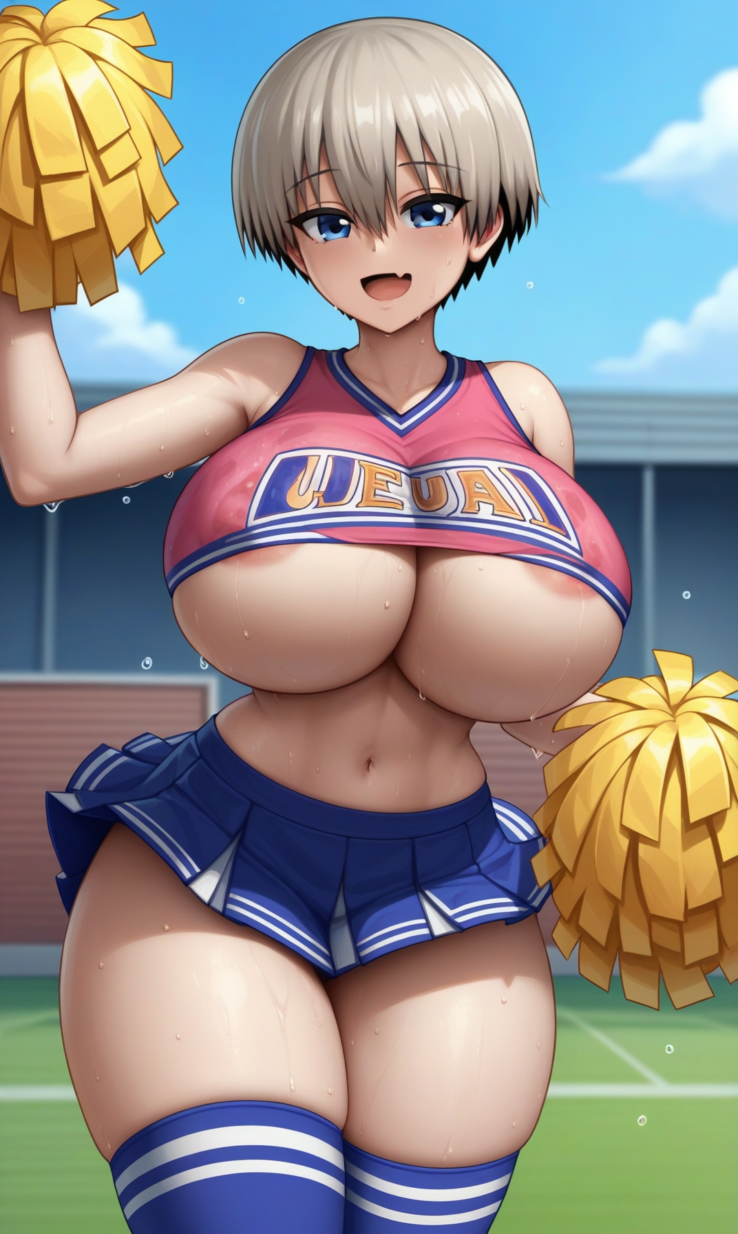 1girls, ai generated, big breasts, breasts, female, female only, milkersenjoyer, solo, solo female, uzaki hana, uzaki-chan wa asobitai!