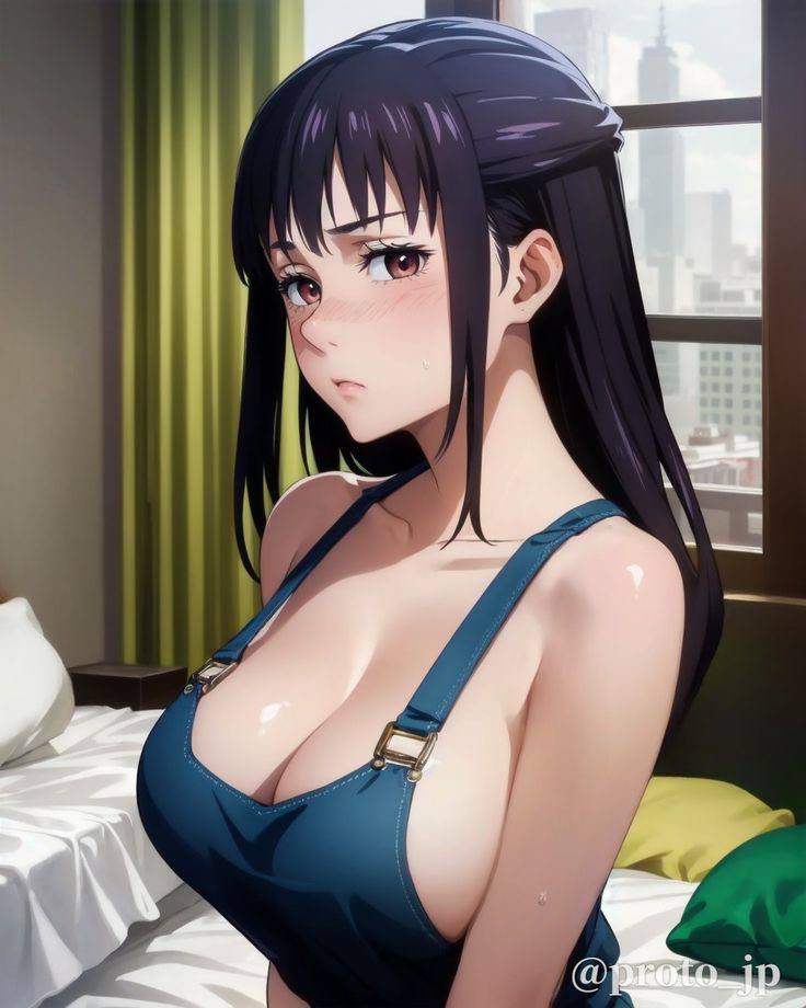 ai generated, female, jujutsu kaisen, overalls, overalls only, tagme, utahime iori