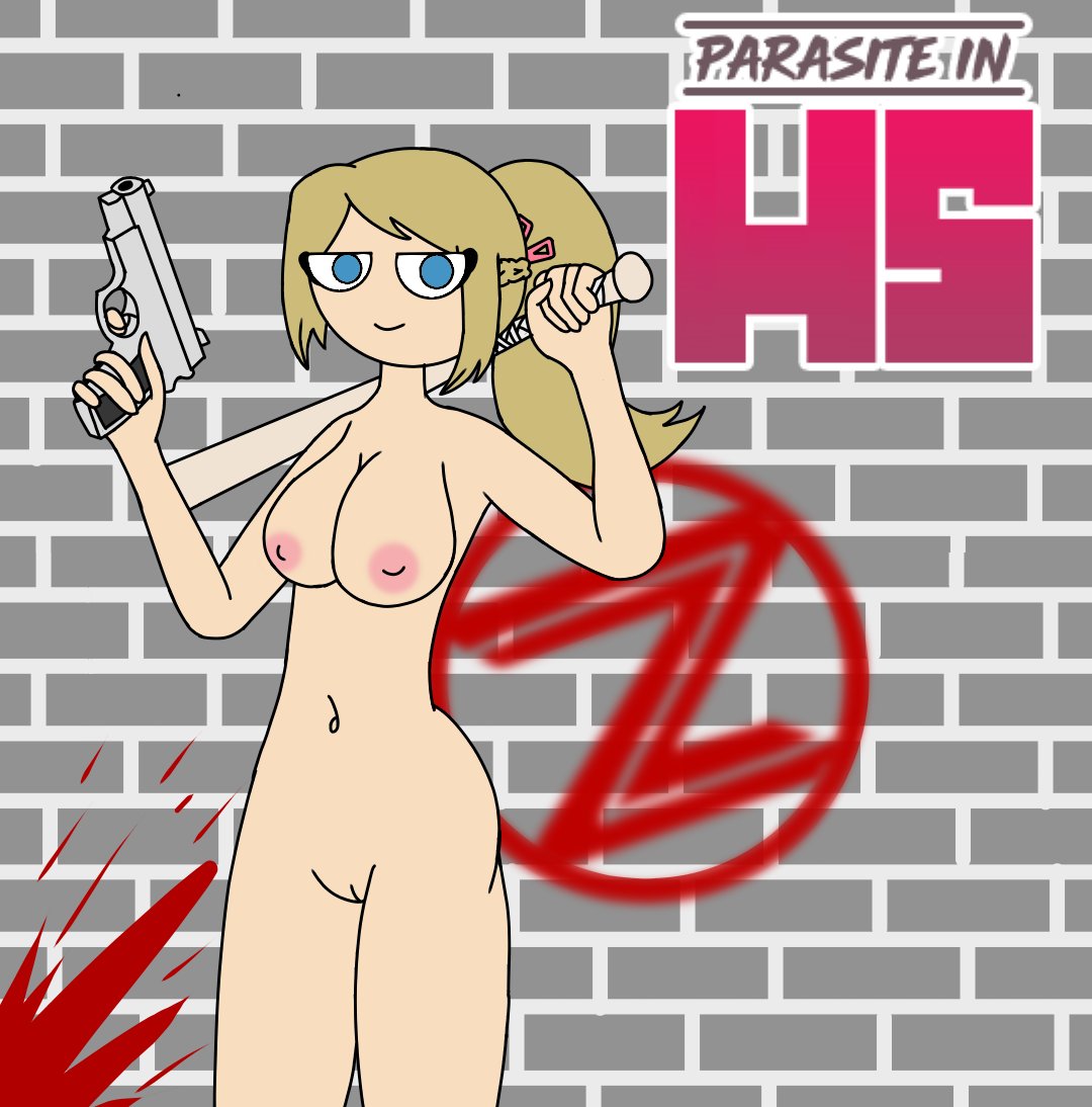 1girls alternate_version_available artist_request baseball_bat blonde_hair fhs fhsz3r0 fnafhs fnafhs_z3ro fnafhsrule34 gun joy_(fnafhs) long_hair naked naked_female nude nude_female ponytail solo_female standing tagme weapon weapon_over_shoulder