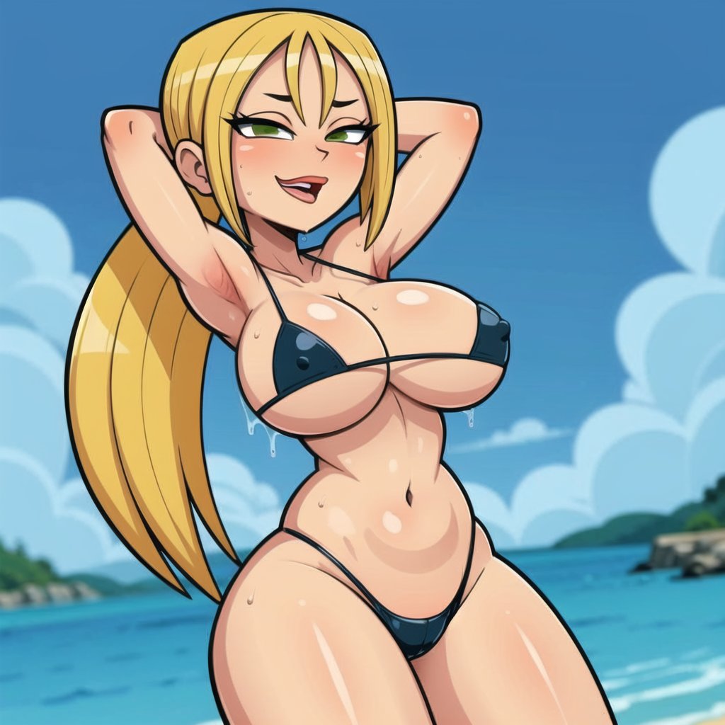 ai_generated big_breasts bikini blonde_hair bridgette_(tdi) cats62 huge_breasts total_drama_island