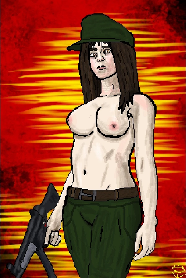 casual_topless gun half_naked hearts_of_iron_4 history military the_new_order topless ulrike_meinhof valkyst