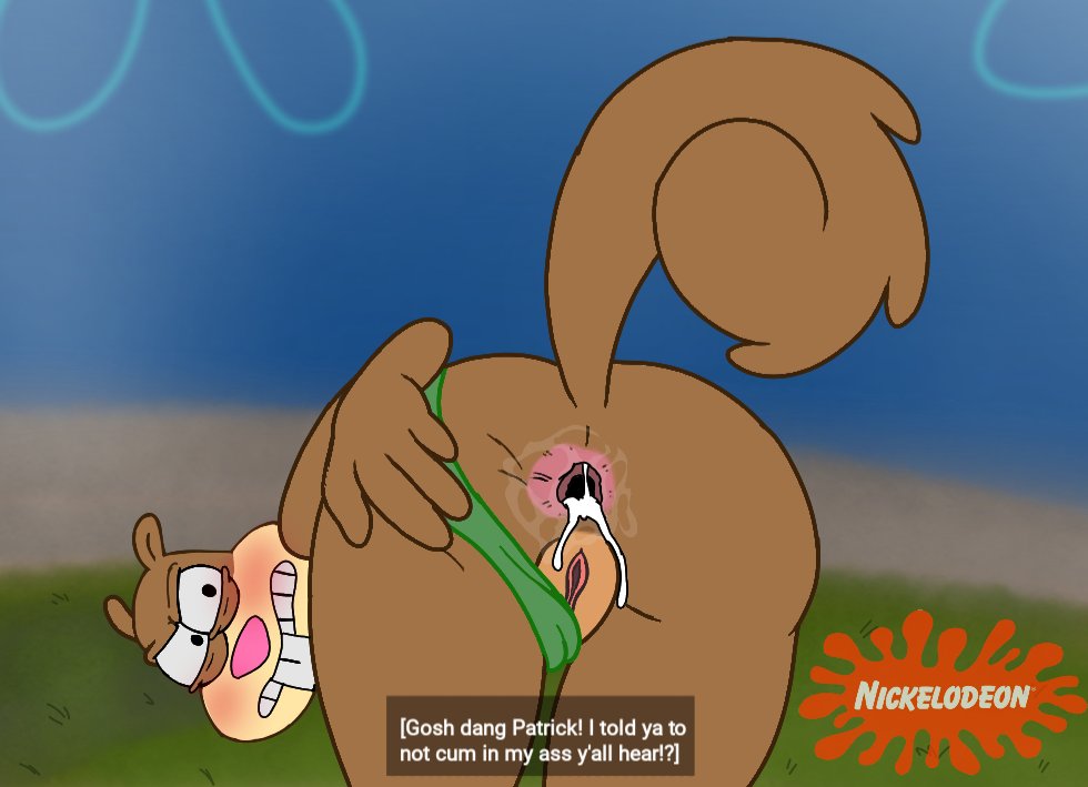 anal angry ass bending_over brown_body buckteeth cum_in_ass fake_screenshot female furry looking_at_viewer nickelodeon parody sandy_cheeks solo spanky15 spongebob_squarepants squirrel subtitled subtitles underwater