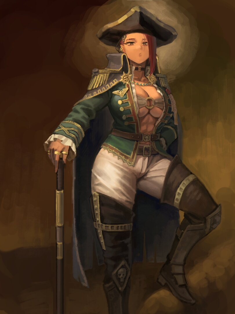 1girls boob_window female female looking_at_viewer rogue_trader soldat warhammer_(franchise) warhammer_40k