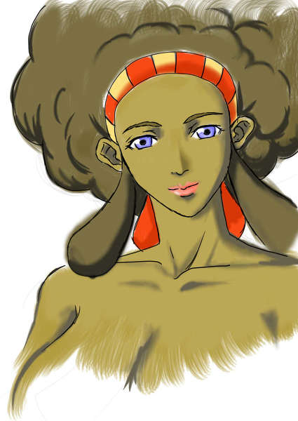 afro black_skin crown_t_celsior dark-skinned_female dark_skin female human human_only lenora_(pokemon) pokemon smile