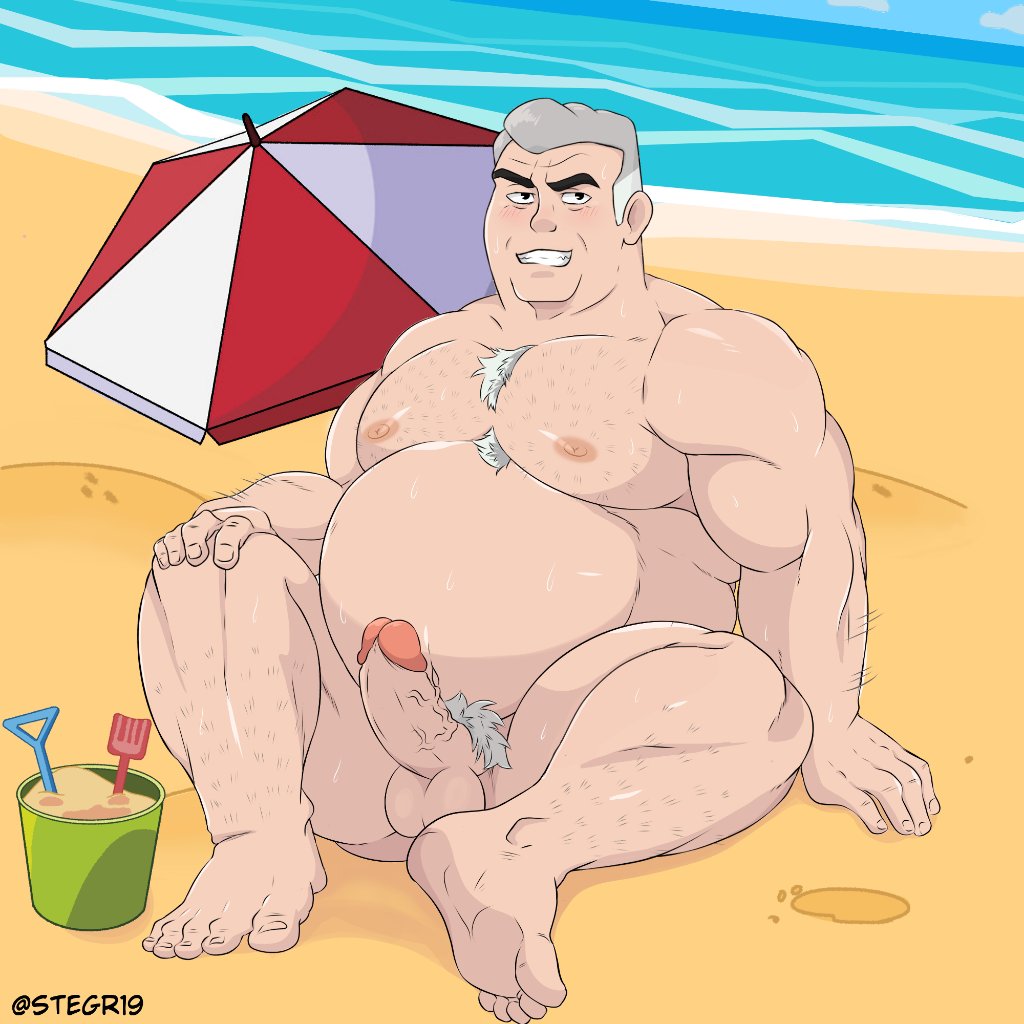 balls ben_10 boner erection grey_hair male male_only max_tennyson nude old_man older_male overweight penis sitting solo solo_male stegr19