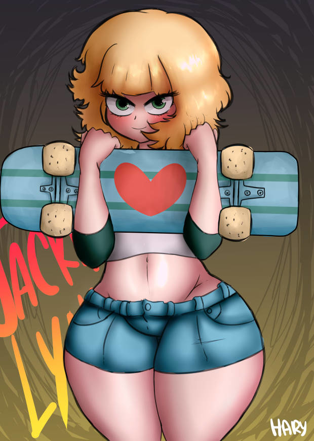 1girls, blonde hair, blue eyes, comic, disney, disney channel, disney xd, female, hary96, jackie lynn thomas, light skin, light-skinned female, skateboard, solo, star vs the forces of evil, tan-skinned female, white female