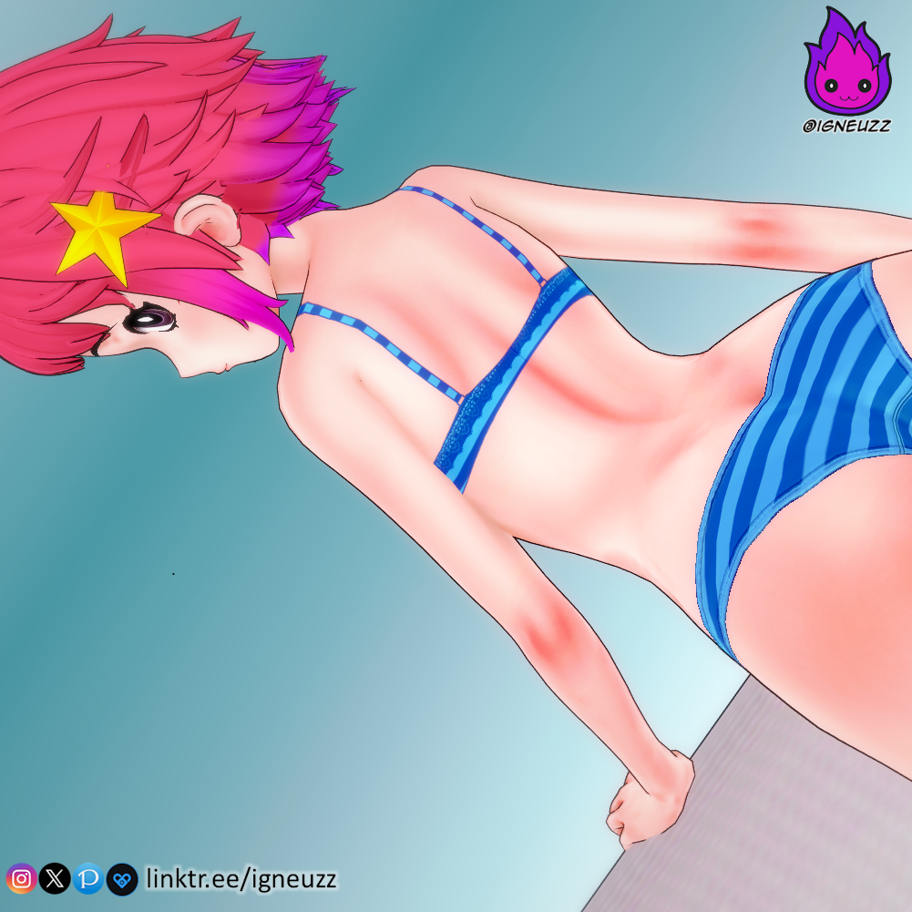 3d 3d_(artwork) armpits ass big_ass big_thighs bra breasts female igneuzz image looking_at_viewer panties pinup ramona_flowers red_hair scott_pilgrim small_breasts tagme thick_hips thick_thighs thighhighs underwear
