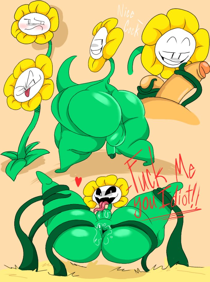 1boy 2d anus ass ass_juice backsack balls big_ass big_butt blush blush_lines butt color fat_ass fat_butt femboy flower flowey_the_flower heart huge_ass huge_butt japansadface looking_at_viewer looking_back male male_only penis plantie saliva talking_to_viewer text thick_ass thick_butt toby_fox tongue tongue_out undertale undertale_(series)