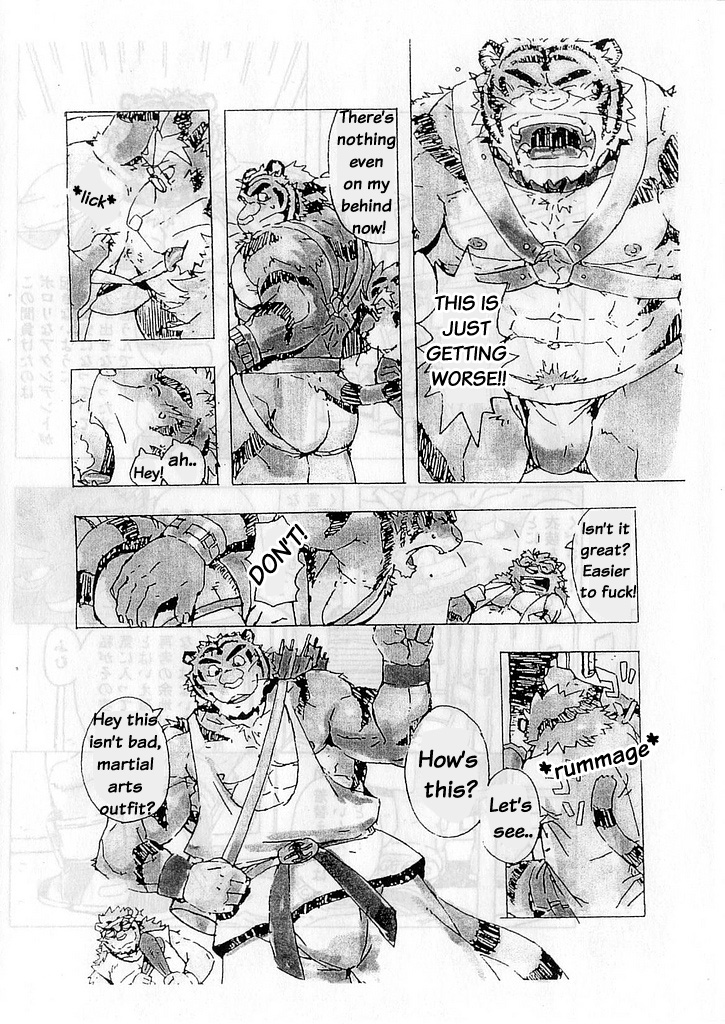 anthro build_tiger buttertoast comic feline fur furry gamma-g gay male manga muscles tiger