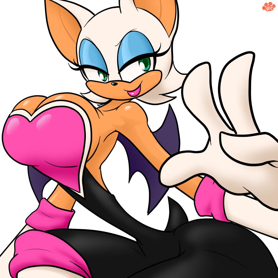 anthro big_ass big_breasts boob_window clothed elastic female female_only furry kecomaster no_bra questionable_anatomy rouge_the_bat sideboob sonic_(series)