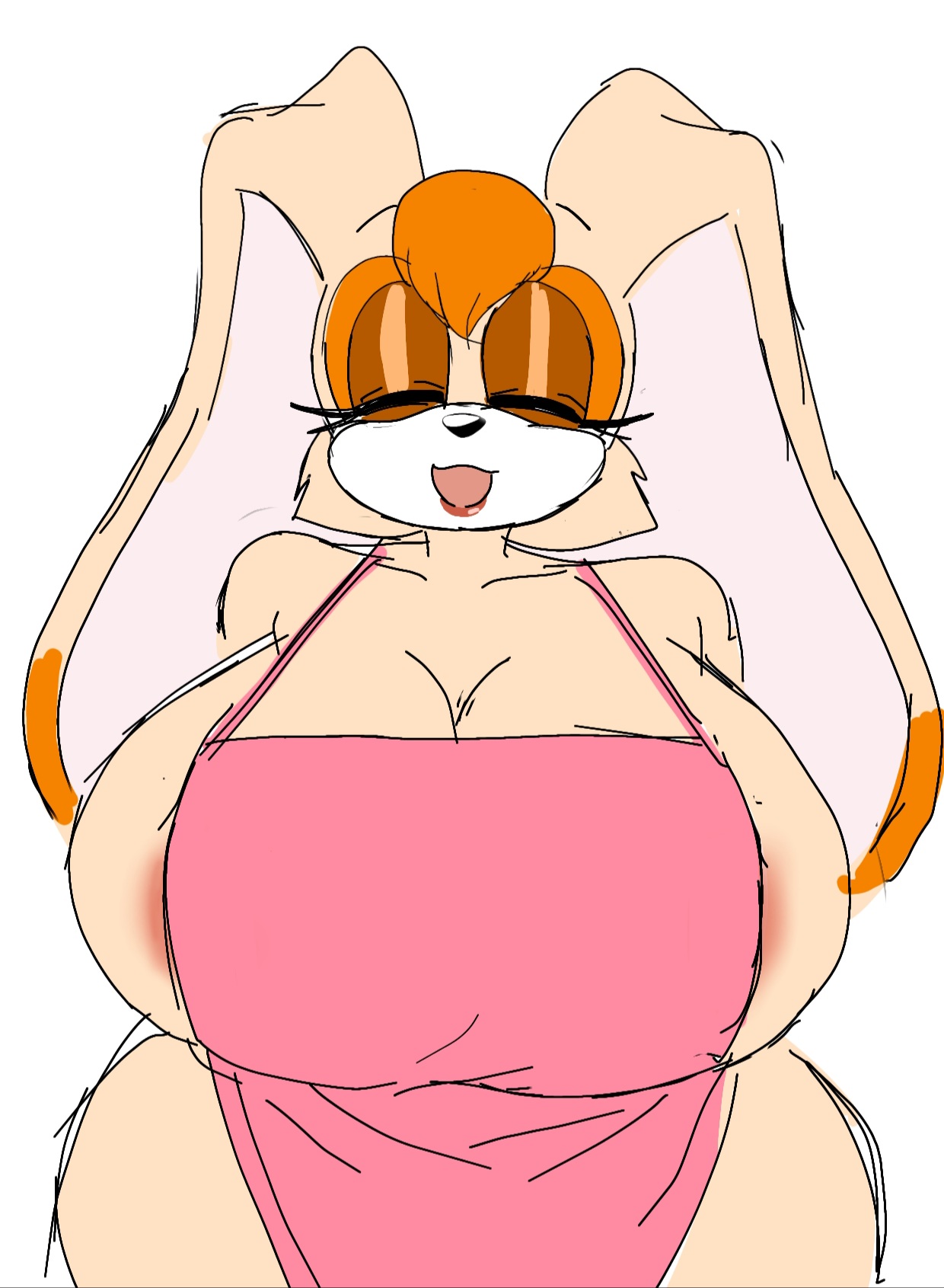 1girls, 2023, anthro, apron, ass, barely clothed, big ass, big breasts, boob window, breasts, clothed, female, female only, fur, furry, huge ass, huge breasts, milf, mobian (species), momiji (artist), no bra, no underwear, sega, sideass, sideboob, sonic (series), useless clothing, vanilla the rabbit
