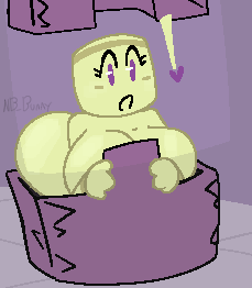 2022 ass big_breasts big_butt breasts digital_drawing_(artwork) digital_media_(artwork) grey_body humanoid kutucin_(cutestcosmiccat) low_res microsoft minecraft mojang nonbinary_bunny purple_eyes shulker shulker_(minecraft) solo the_end_(minecraft) xbox_game_studios