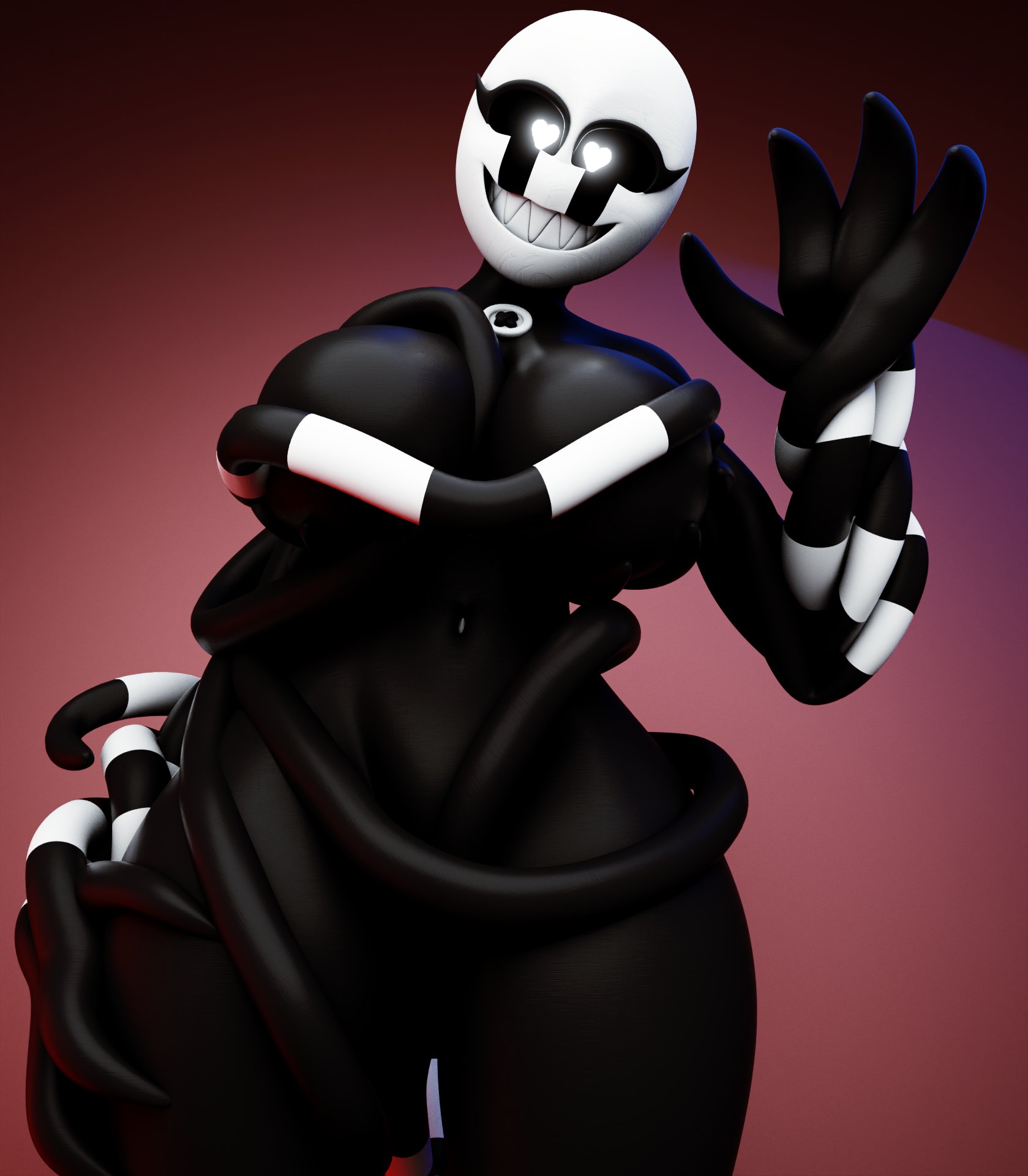 3d, 3d (artwork), animatronic, big breasts, breasts, covered nipples, covering breasts, covering pussy, female, female only, five nights at freddy's, five nights at freddy's 4, horror, huge ass, huge breasts, marionette (fnaf), nightmarionne, nude, puppet (fnaf), pussy, robot girl, rule 63, solo, tentacle, yes79949346