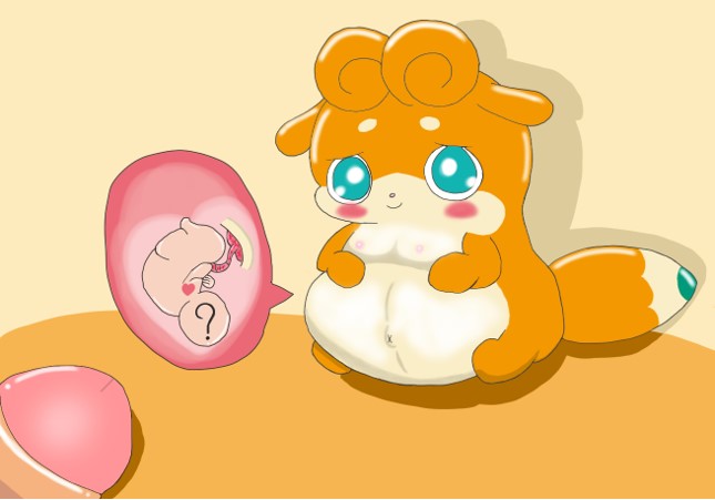 2boys cocotama hirake!_cocotama penis pregnant pregnant_belly smile