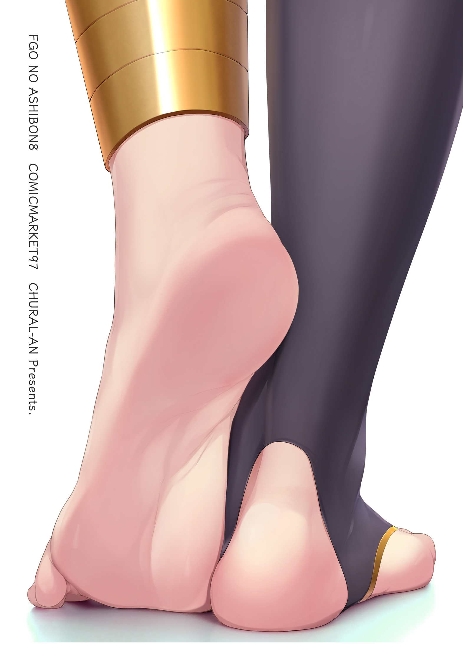1girls, fate (series), fate/grand order, feet, female, foot fetish, foot focus, heels, ishtar (fate), naturalton, simple background, sole female, soles, solo, thighhighs, watermark, white background