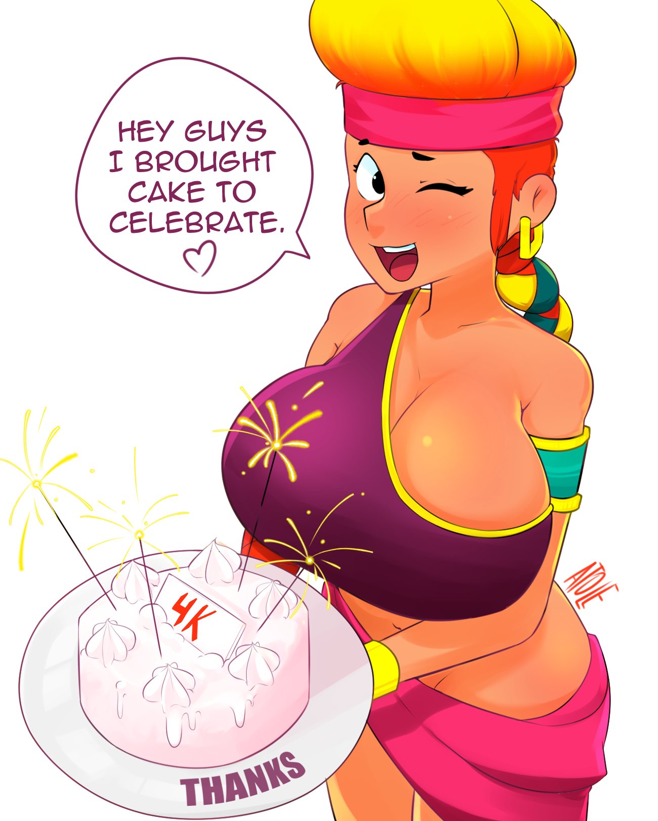 amber (brawl stars), brawl stars, female, lilatole, tagme