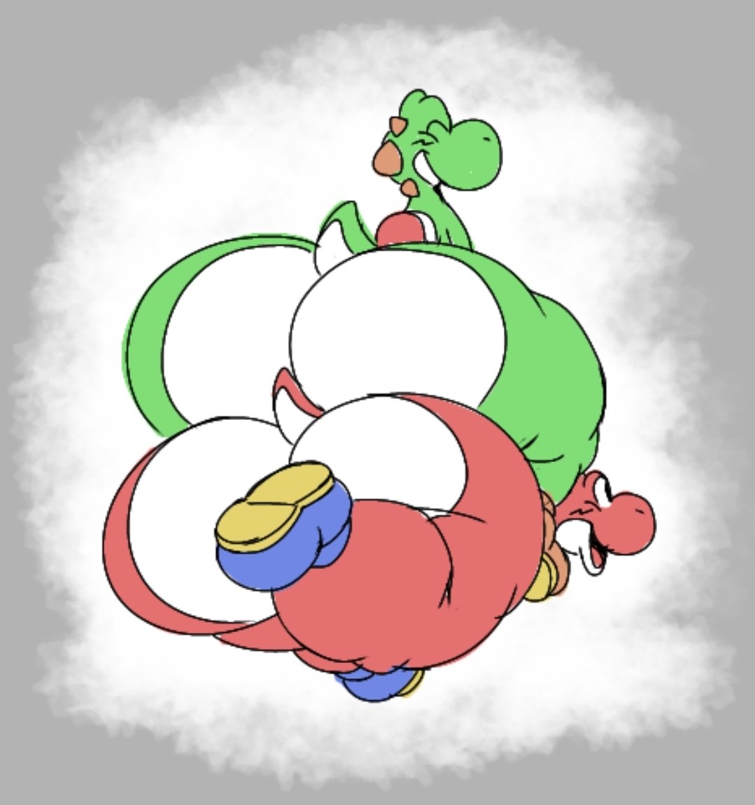 ass_bigger_than_head ass_focus ass_tower big_ass dumptruck_ass faucyv huge_ass hyper_ass mario_(series) nintendo nude red_yoshi super_mario_bros._wonder volfenf yoshi