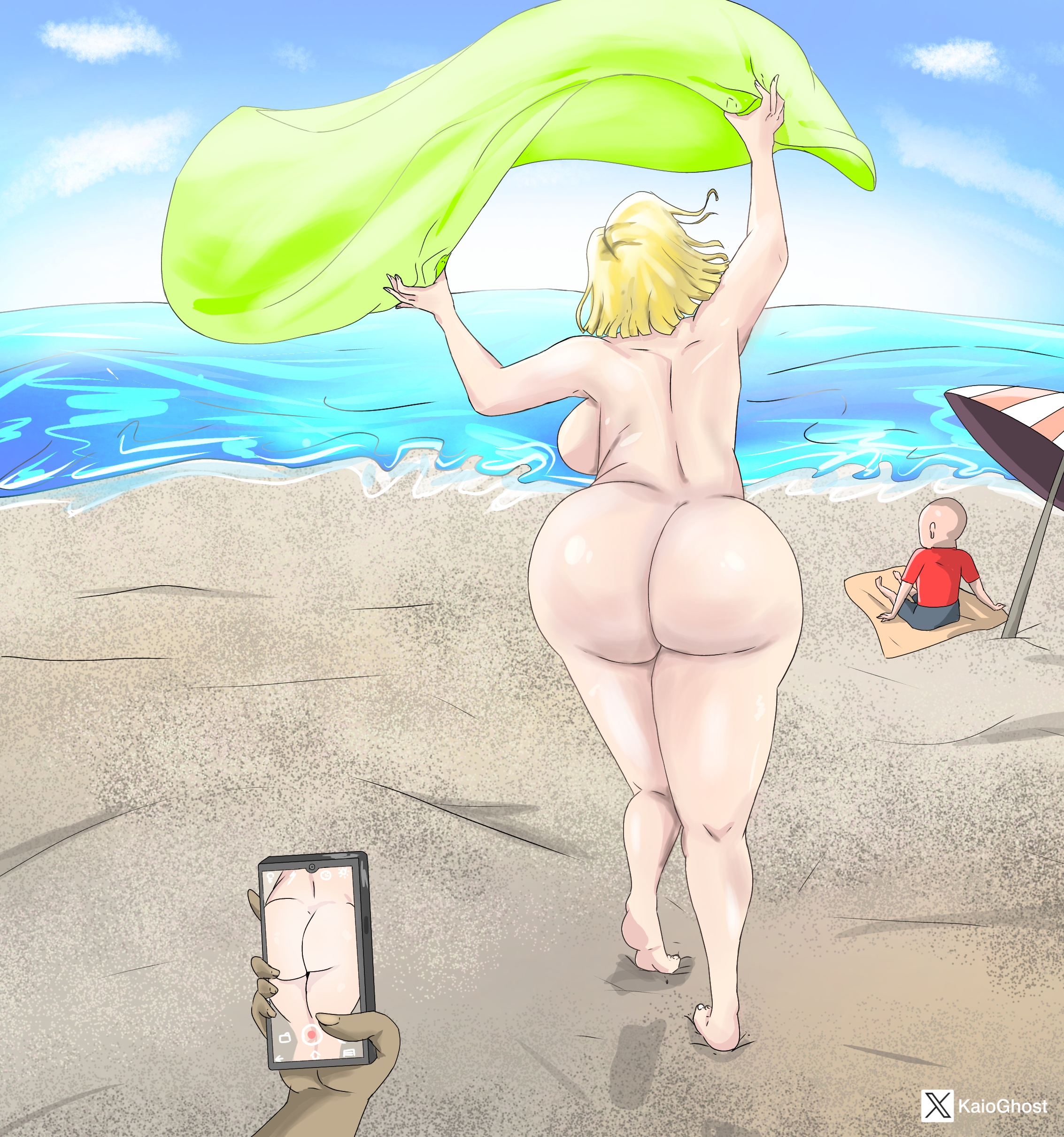 android 18, ass, big ass, dragon ball, dragon ball z, female, playa (saints row), shikila