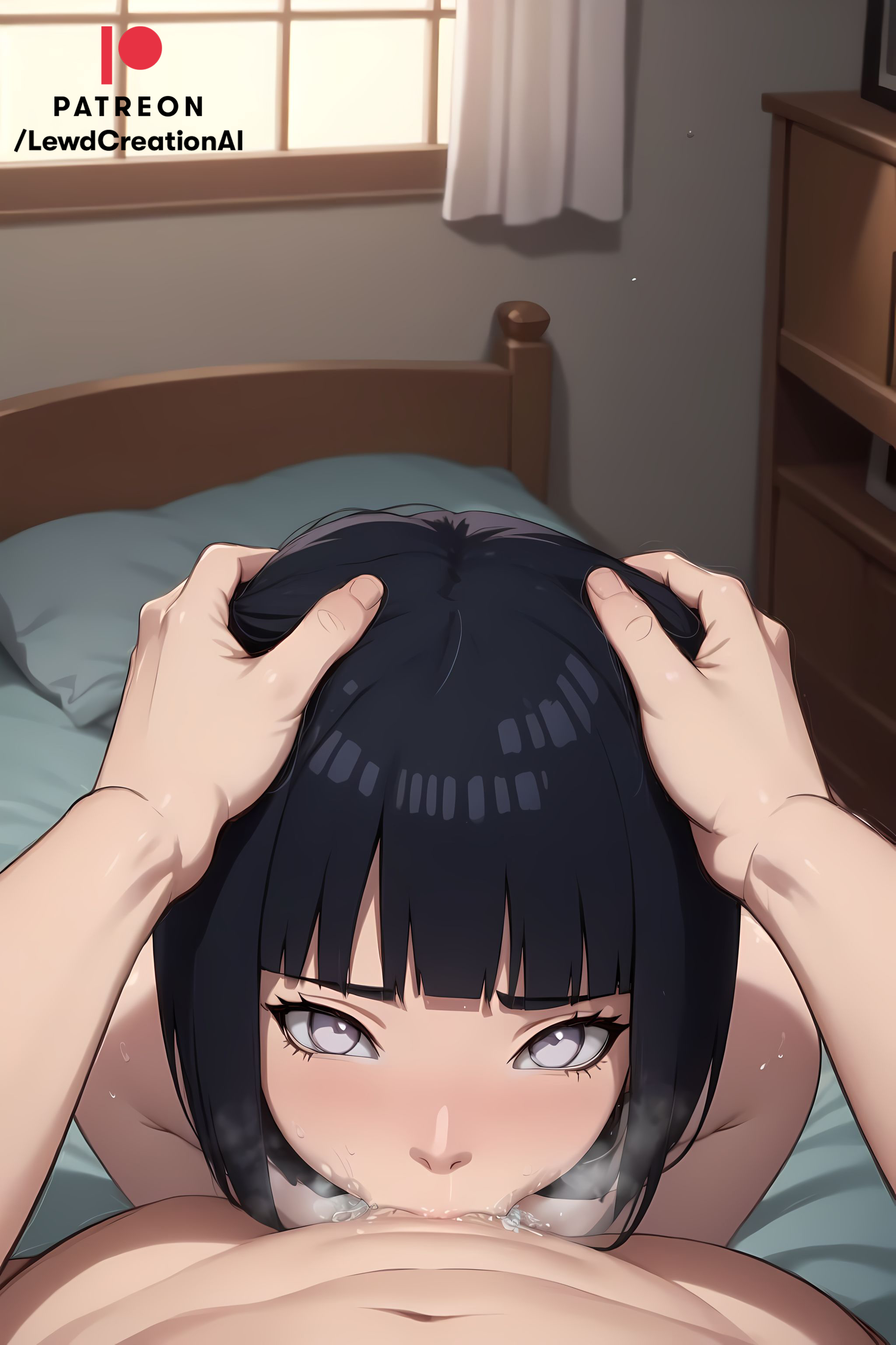 1boy, 1girls, ai generated, black hair, blowbang, blowjob, blowjob face, blush, boruto: naruto next generations, breasts, censored penis, cum, cum in mouth, cum inside, cumshot, deep penetration, deepthroat, fellatio, female, forced, forced oral, hand on head, huge breasts, hyuuga hinata, irrumatio, lewdcreationsai, lips, lipstick on penis, looking at viewer, male, naruto, naruto (classic), naruto (series), naruto shippuden, naruto: the last, oral, oral penetration, oral sex, penis, pov, pov blowjob, pov crotch, pov eye contact, pov hands, solo focus, stable diffusion, submissive, submissive female, uzumaki hinata
