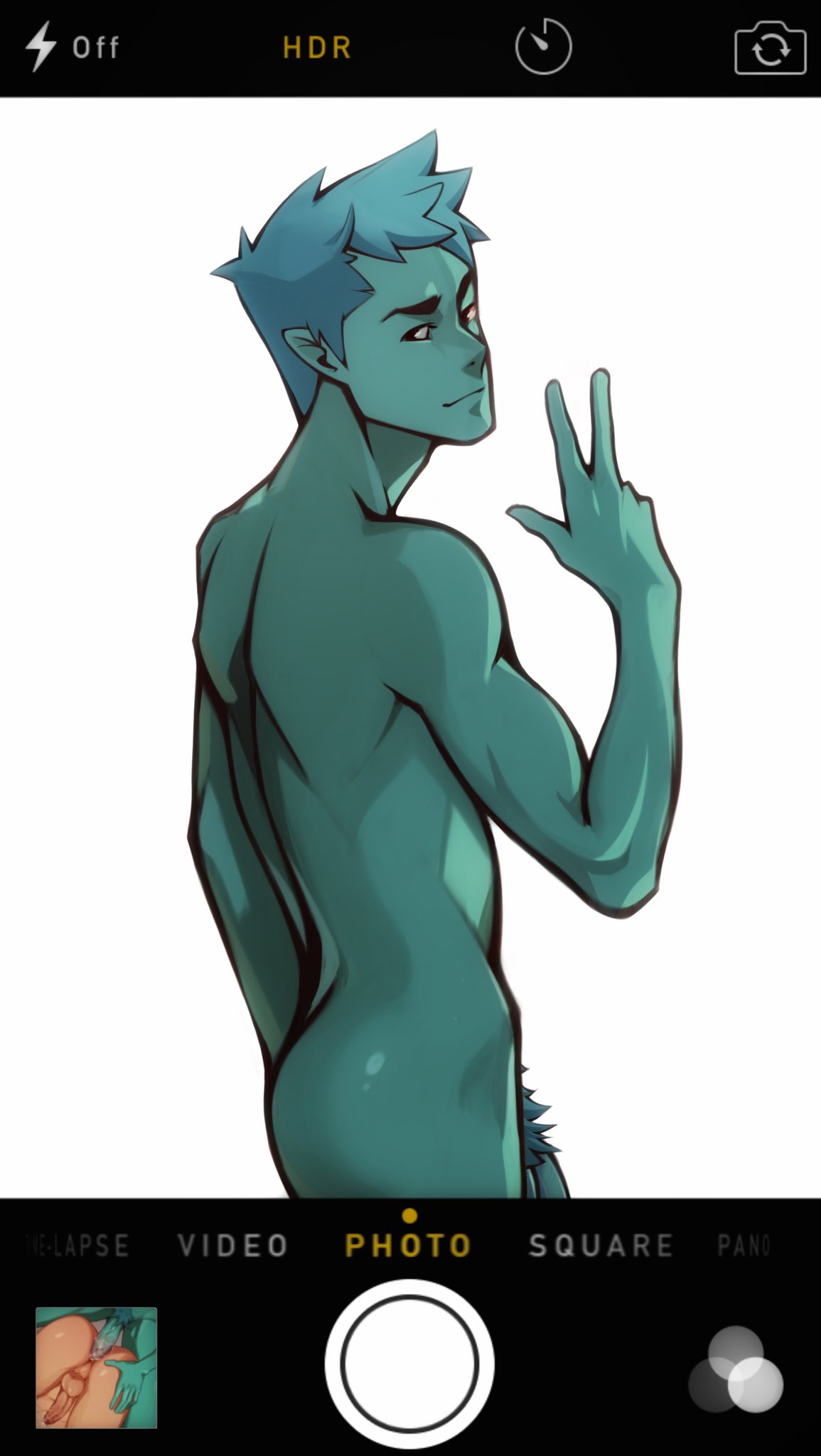 beast boy, beast boy (young justice), dc, dc comics, flaccid, garfield logan, gay, gay male, green, green body, green eyes, green hair, green skin, male, male only, manlyhand, nude, penis, solo, solo male, yaoi, young justice, young justice: outsiders