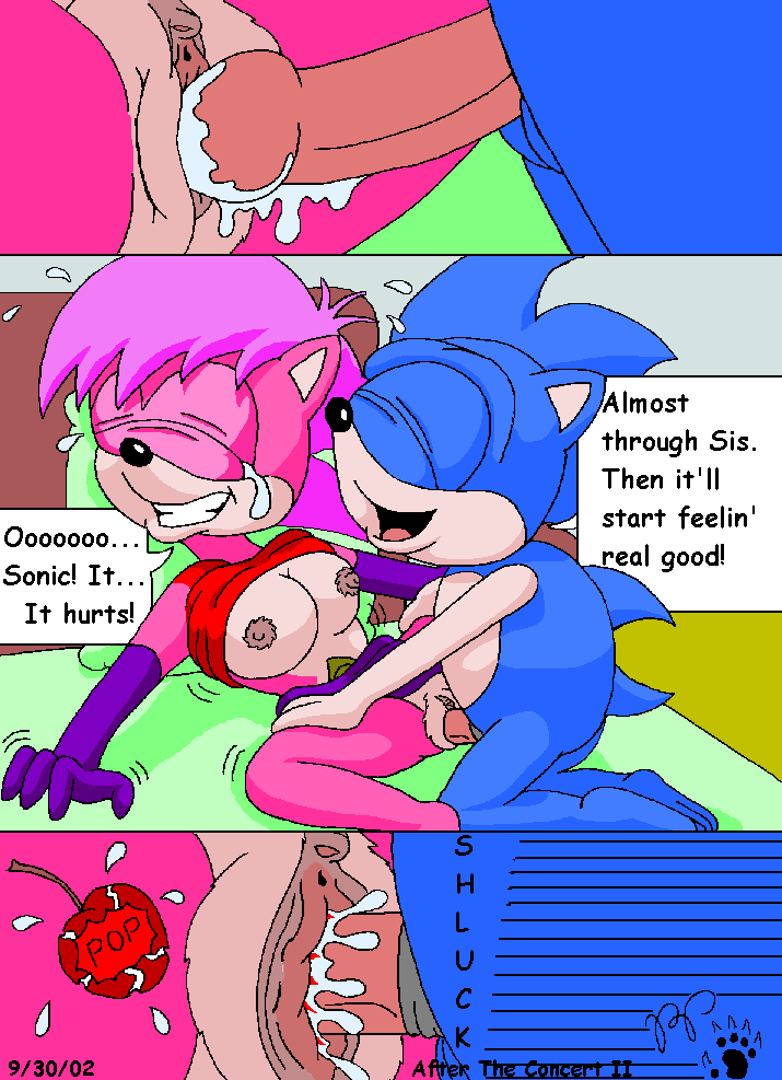 2002 american_sonic anthro anthro_on_anthro bed bed_sheet bedding blood blue_body blue_fur bodily_fluids bottomwear breasts brother brother_and_sister classic_sonic classic_sonic_(universe) clitoral_hood clitoris closed_eyes clothed clothing comic duo english_text erection eulipotyphlan female female_penetrated fur furniture genital_fluids genitals hair hedgehog incest kthanid_(artist) male male/female male_penetrating male_penetrating_female mammal nipples nude open_mouth page_2 page_number penetration penile penile_penetration penis penis_in_pussy pillow pink_hair pussy_juice raised_bottomwear raised_clothing raised_shirt raised_skirt raised_topwear sega sex shirt sibling sister skirt sonia_the_hedgehog sonic_(series) sonic_the_hedgehog sonic_the_hedgehog_(series) sonic_underground spread_legs spreading tail tears text tongue toony topwear urethra vaginal_penetration young