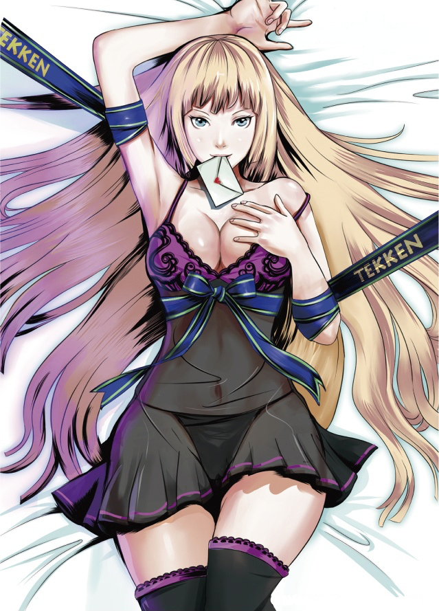 1girls alluring blonde_hair blue_eyes bra emilie_de_rochefort female legs lingerie namco panties pass_port passport see_through solo tekken tekken_tag_tournament_2 thighhighs thighs underwear voluptuous wide_hips