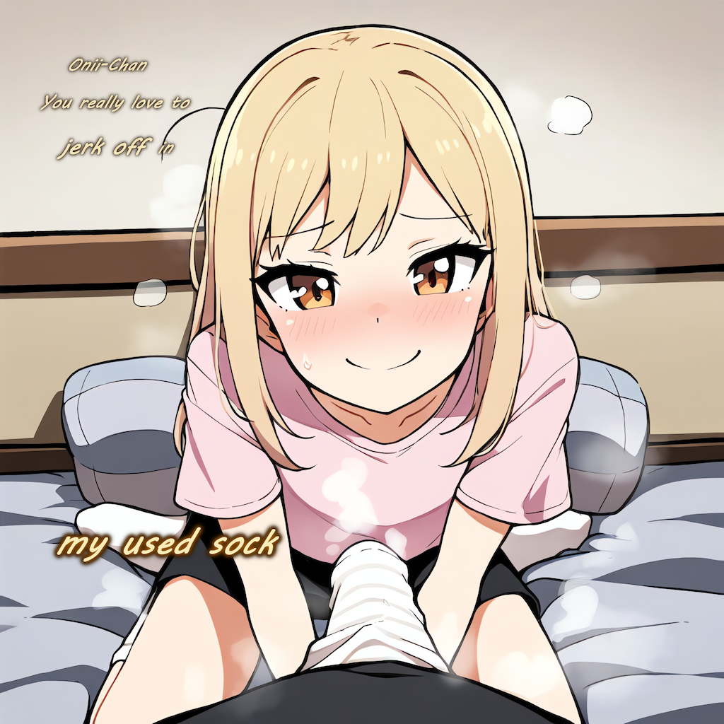 ai_generated ankle_socks anklehighs blonde_hair brother brother_and_sister cute_expression cute_face dirty_talk gerhard handjob imminent_ejaculation incest looking_at_viewer novelai original pixiv self_upload sister sisters sock_fetish sock_on_penis sockjob socks talking_to_another text white_socks