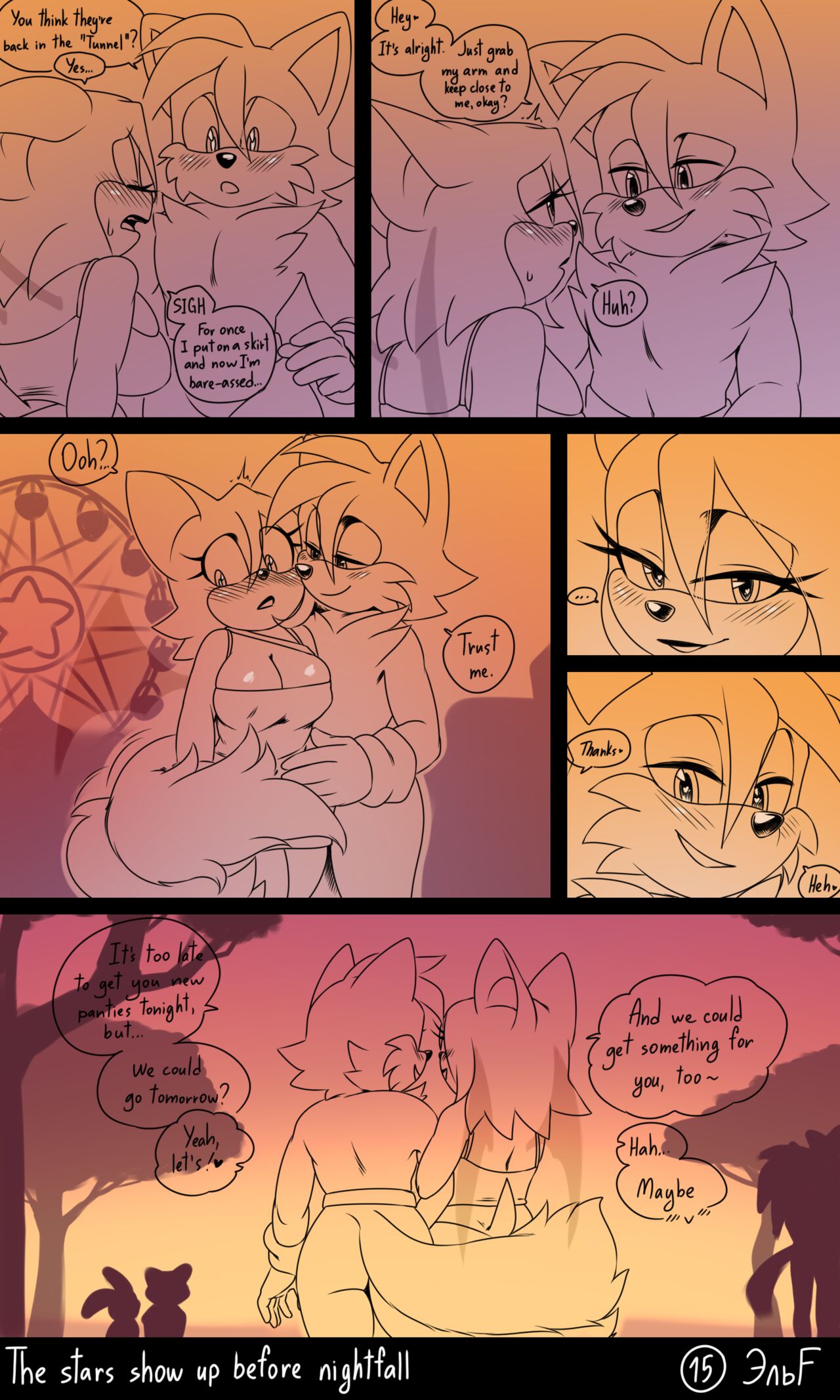 2023 2d 2d_(artwork) 2d_artwork cleavage comic flirting krazyelf miles_tails_prower mobian mobian_(species) mobian_bat no_panties page_15 rouge_the_bat sega short_shorts shorts sonic_(series) sonic_adventure_2 sonic_team sonic_the_hedgehog_(series)