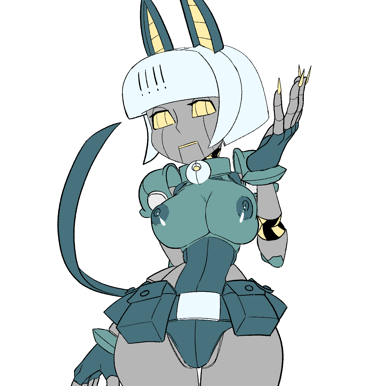 1girls artist_request cat_ears catgirl feline female hi_res robo-fortune robot robot_girl skullgirls tagme