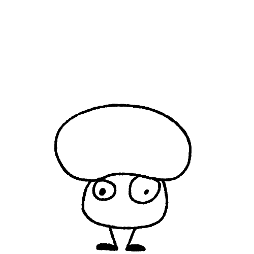 animated black_and_white chabble girl mushroom mushroom_girl mushroom_toppin pizza_tower toppin_gals toppin_gals_minus8 toppins transformation white_background